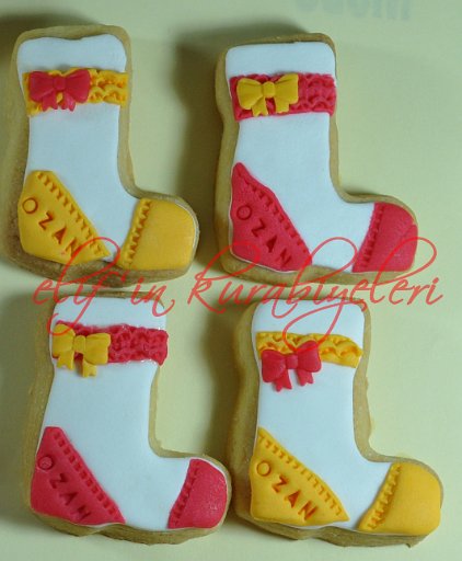 Baby Socks Shaped Cookies